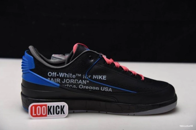 Rep TBkick Jordan 2 DJ4375-004 Black SP Off-White Retro Blue Low 0815